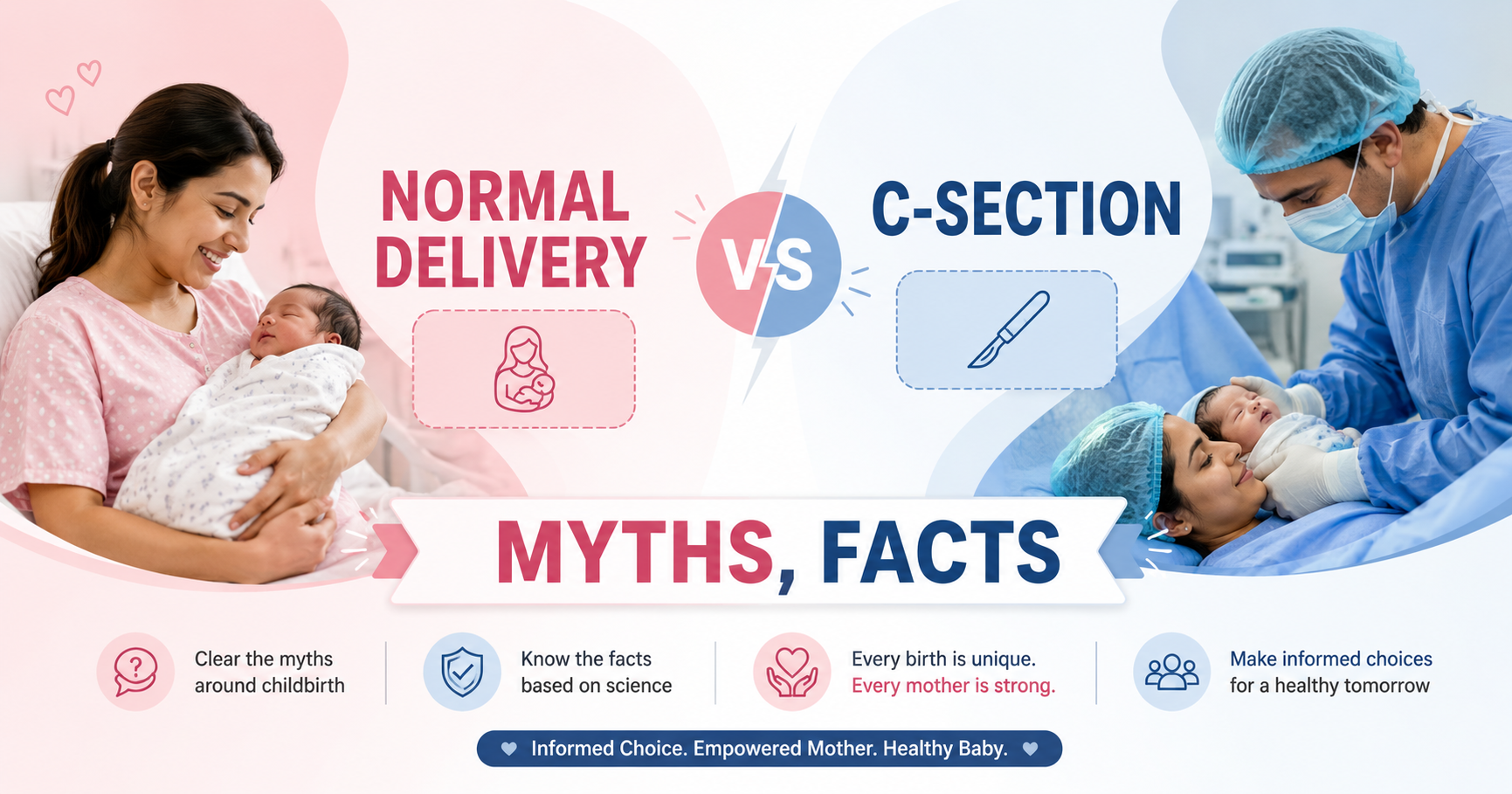 Normal Delivery vs C-Section: Myths, Facts & Best Choice Guide